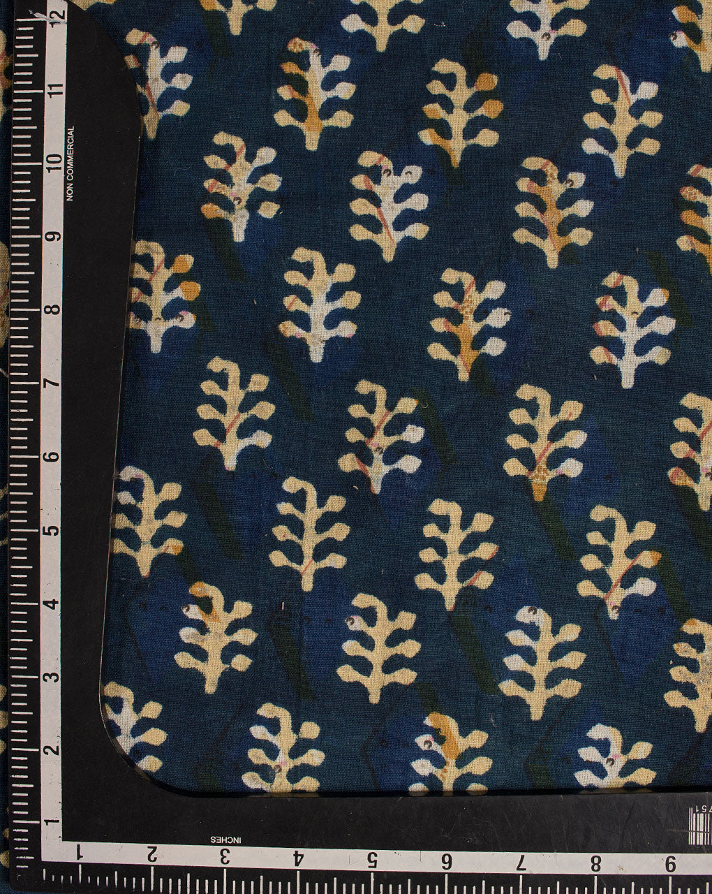 Indigo Hand Block Flex Cotton Fabric