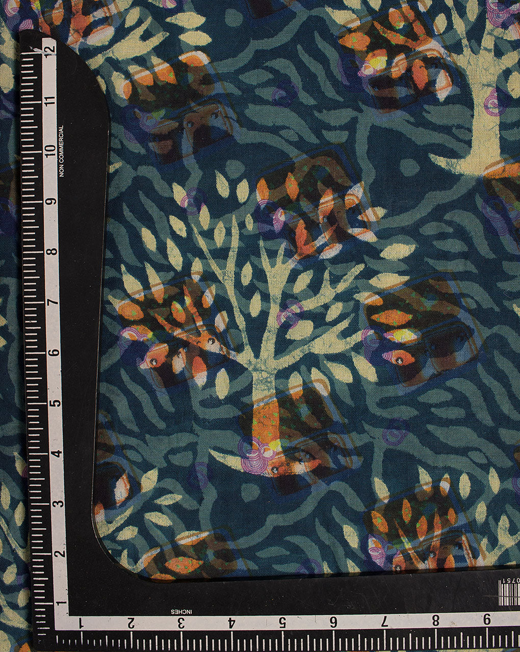 Indigo Hand Block Flex Cotton Fabric