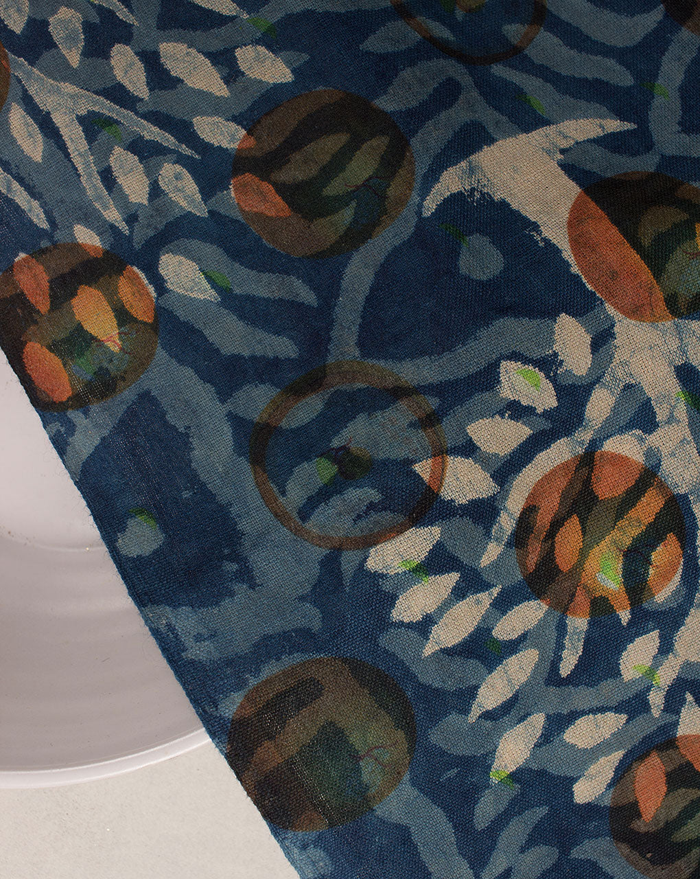 Indigo Hand Block Flex Cotton Fabric