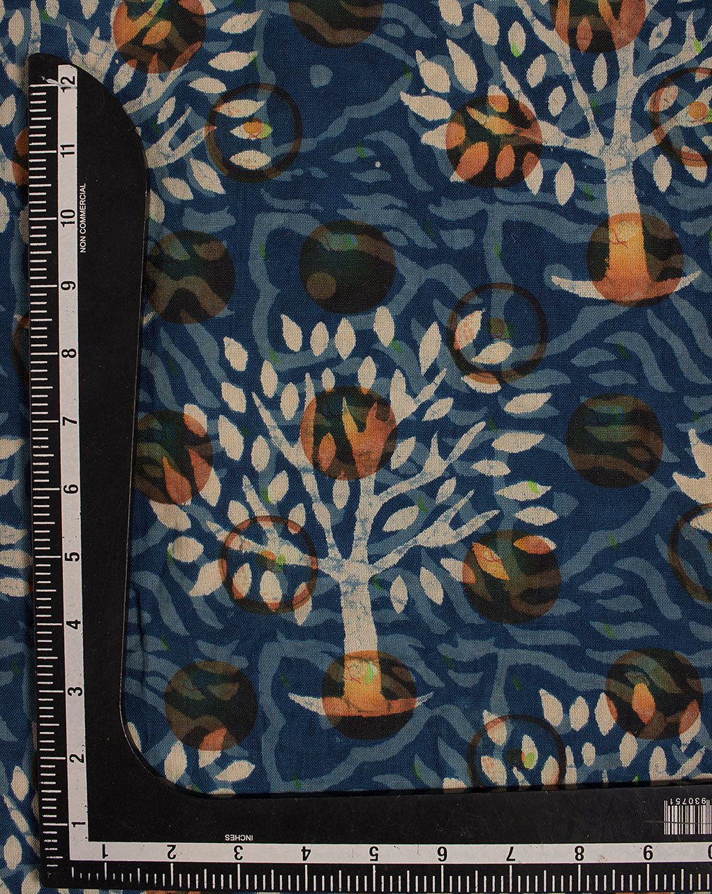 Indigo Hand Block Flex Cotton Fabric