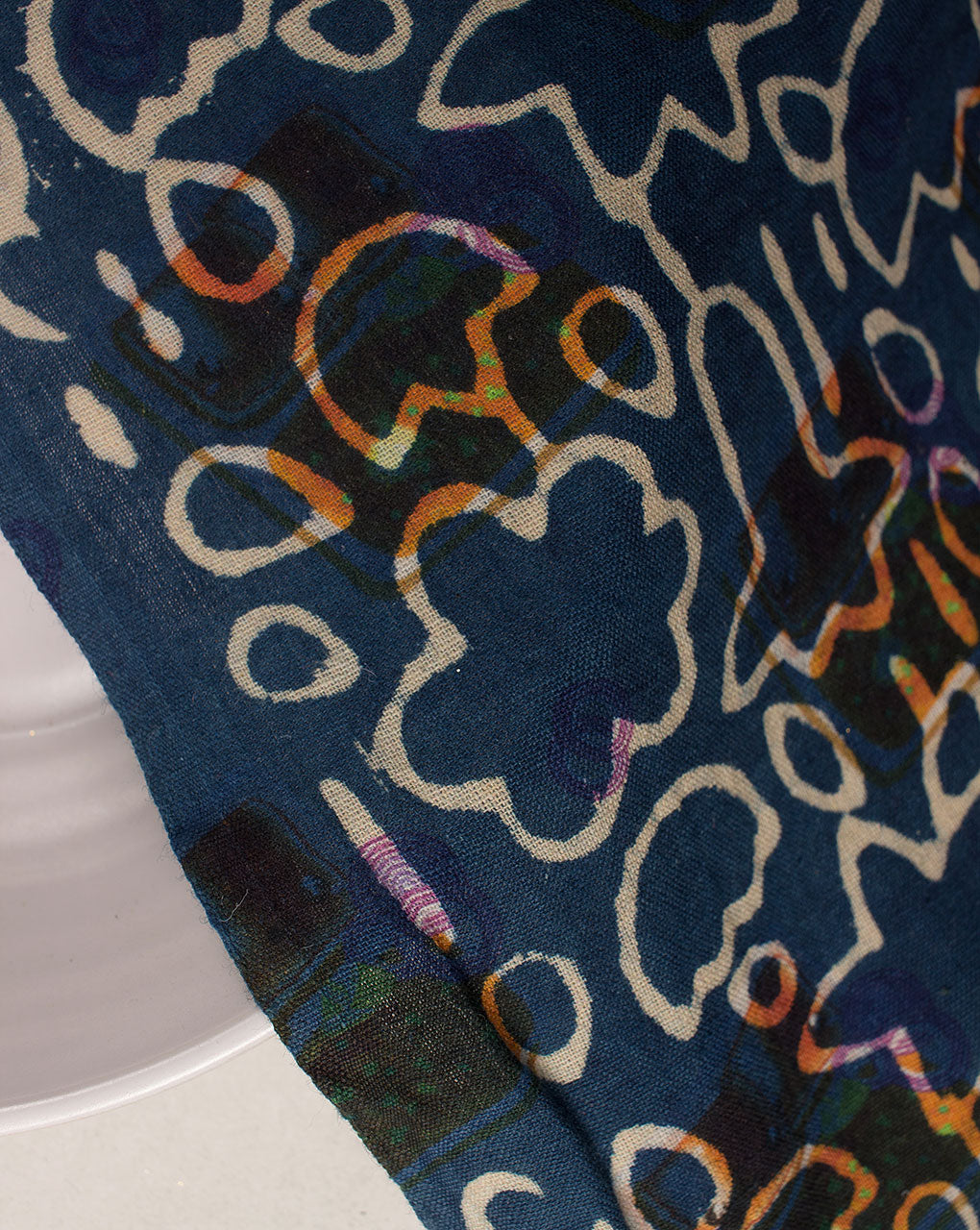 Indigo Hand Block Flex Cotton Fabric