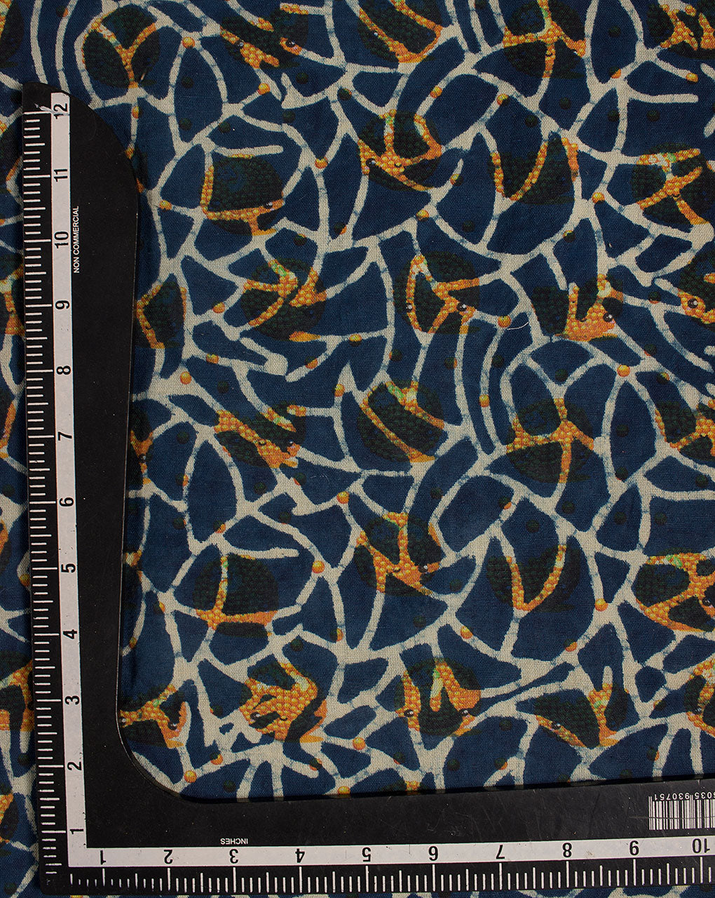 Indigo Hand Block Flex Cotton Fabric