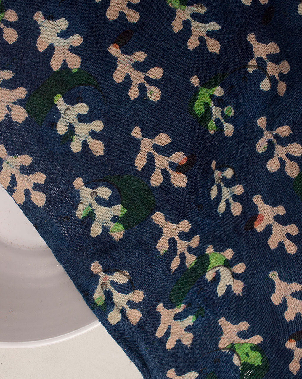 Indigo Hand Block Flex Cotton Fabric