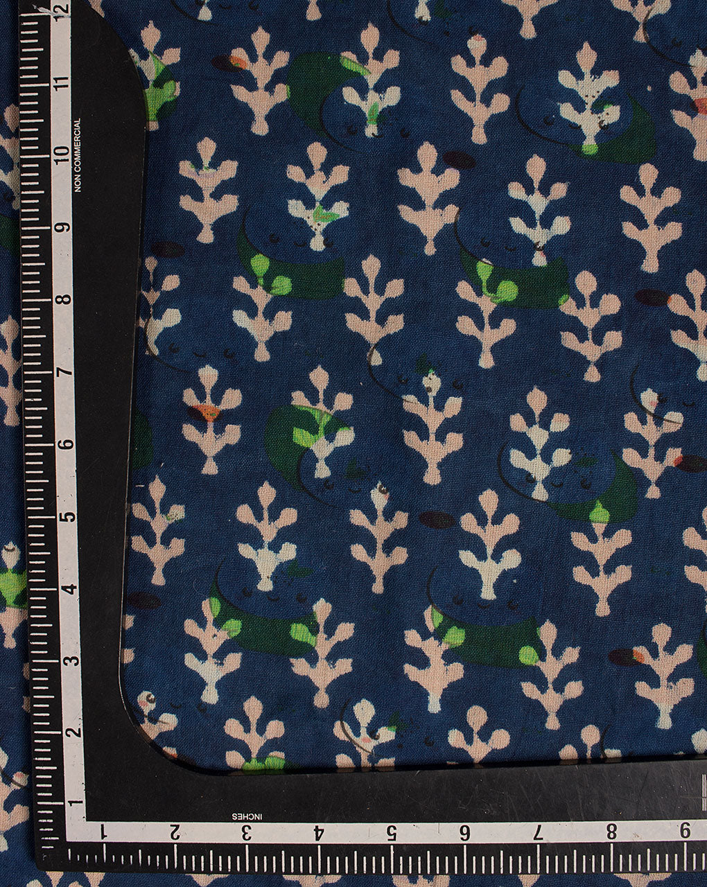 Indigo Hand Block Flex Cotton Fabric