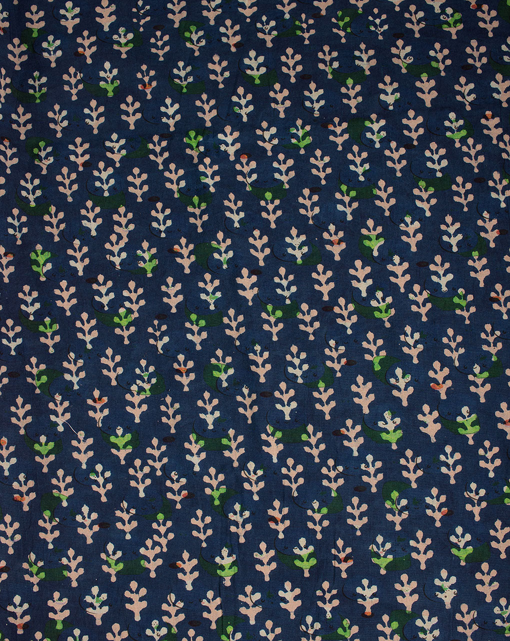 Indigo Hand Block Flex Cotton Fabric