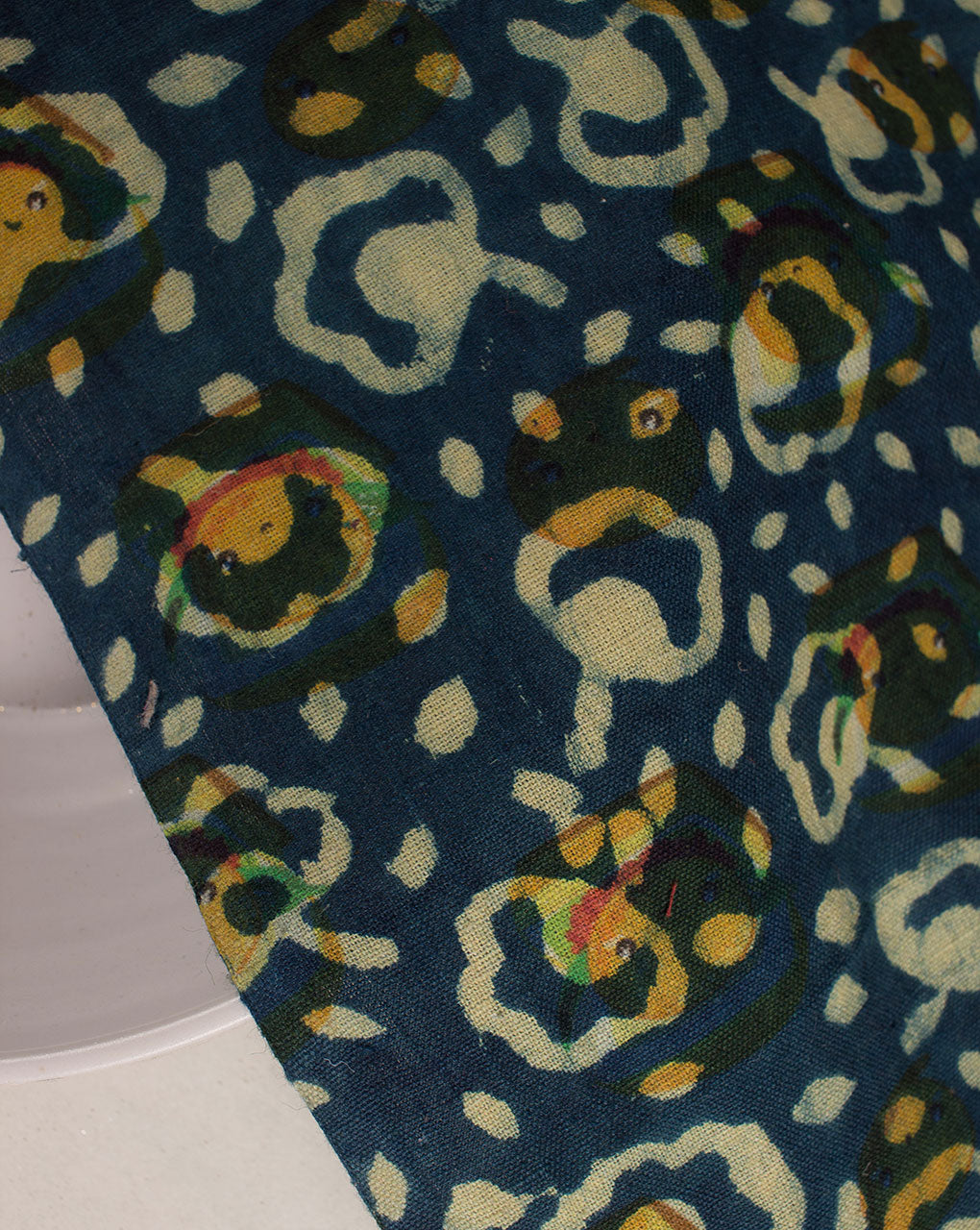 Indigo Hand Block Flex Cotton Fabric