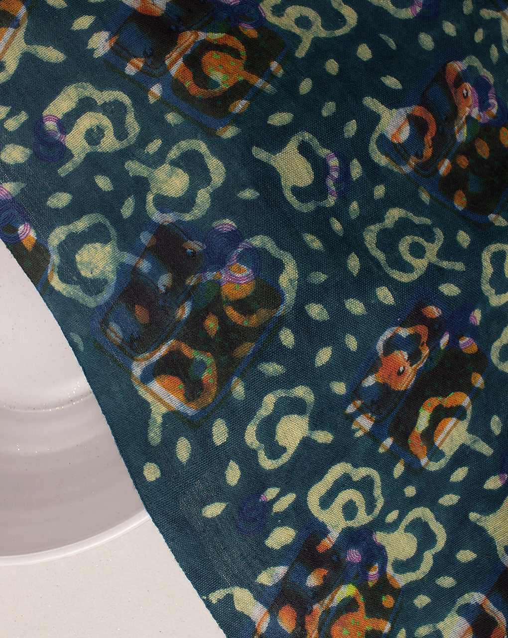 Indigo Hand Block Flex Cotton Fabric