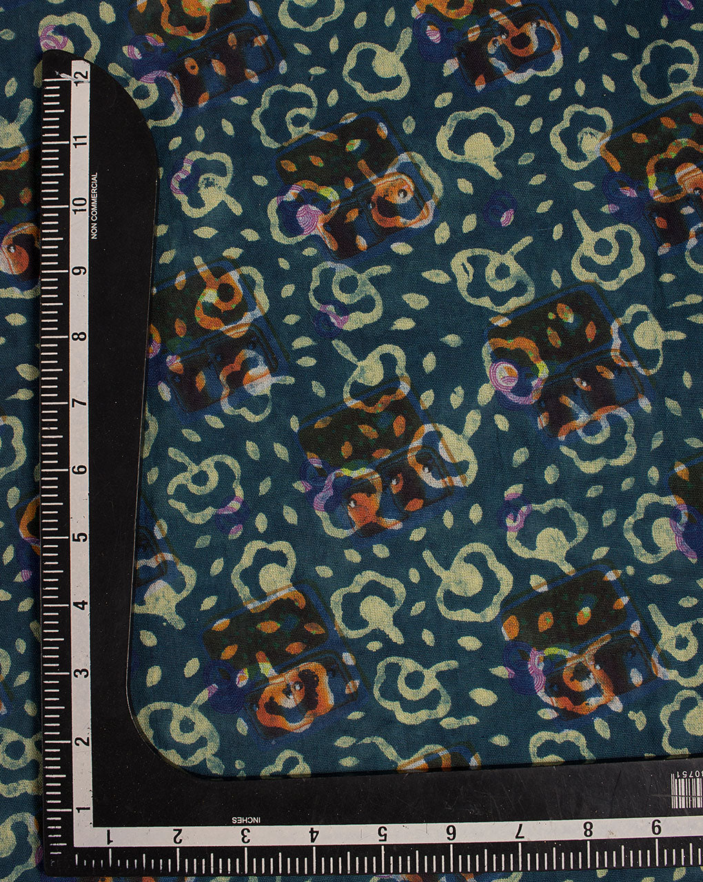 Indigo Hand Block Flex Cotton Fabric