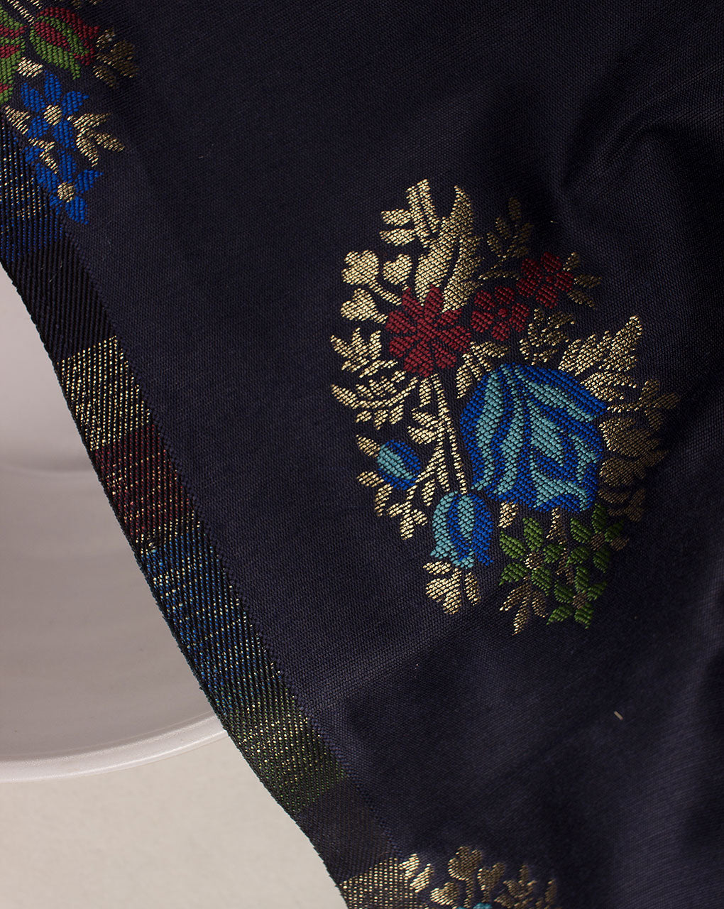 Zari Jacquard Taffeta Silk Fabric