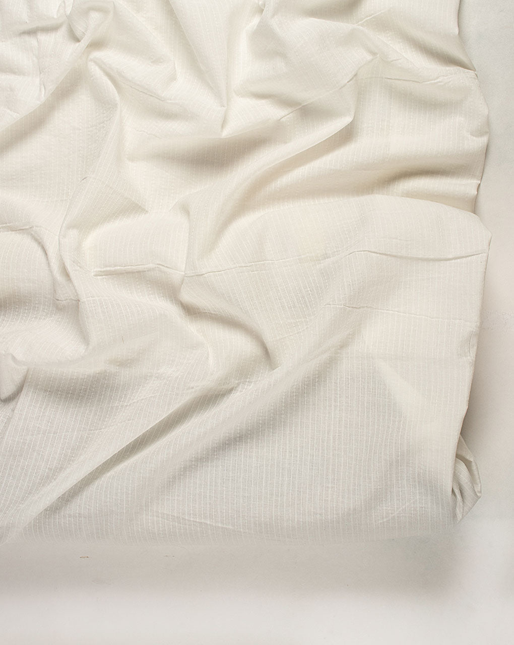 White Plain Kantha Cotton Fabric