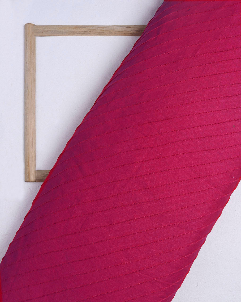 Fuchsia Plain Pin-Tucks Cotton Fabric ( Width 39 Inch ) - Fabriclore.com