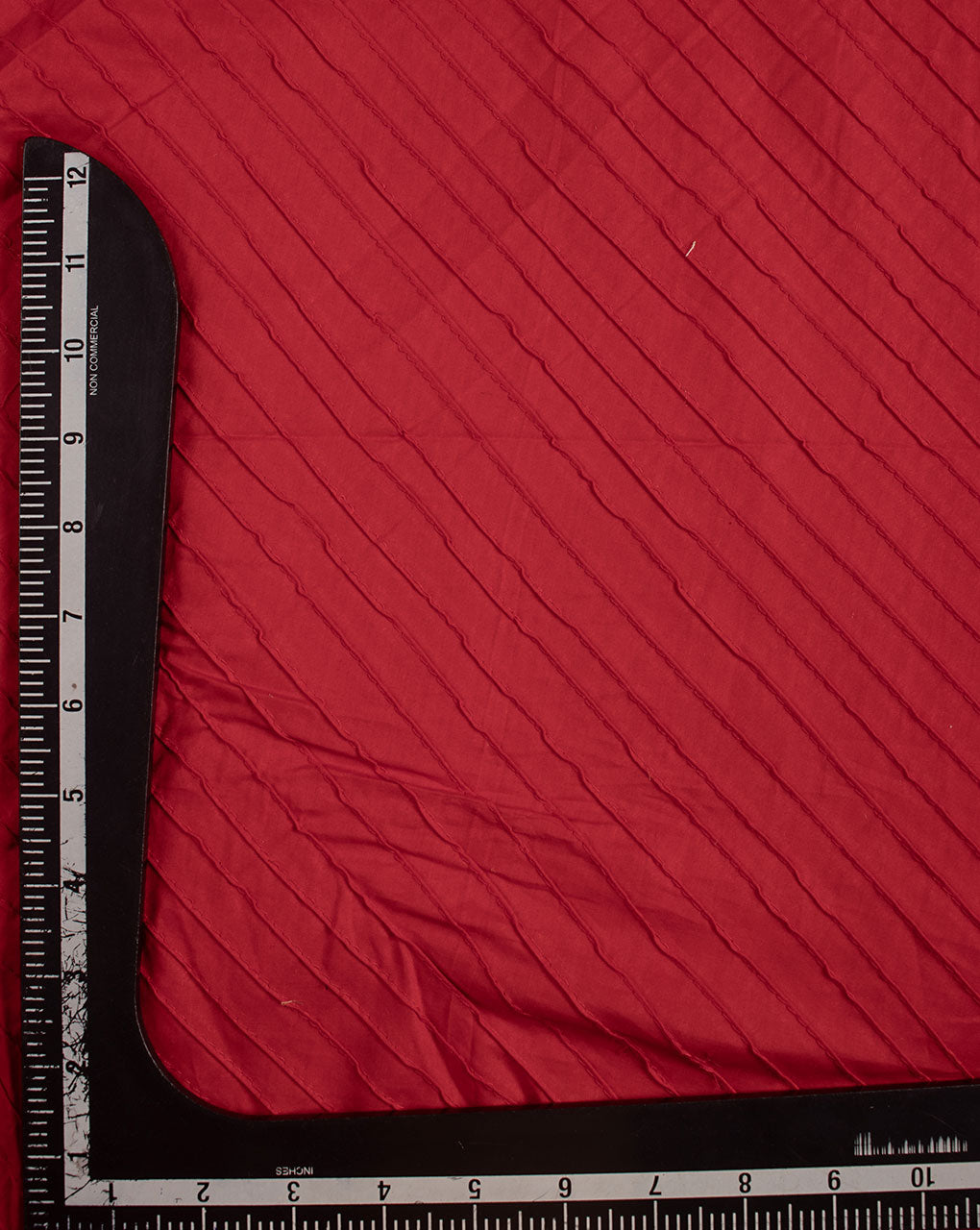 Red Pin-Tucks Cotton Fabric ( Width 40 Inch ) - Fabriclore.com
