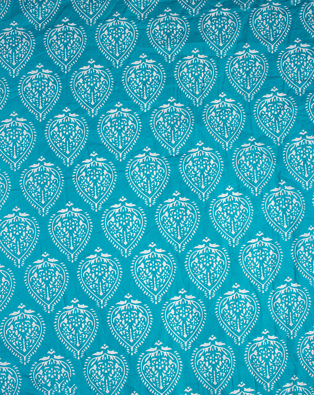 ( Pre Cut 1.25 MTR ) Screen Print Voile Cotton Fabric