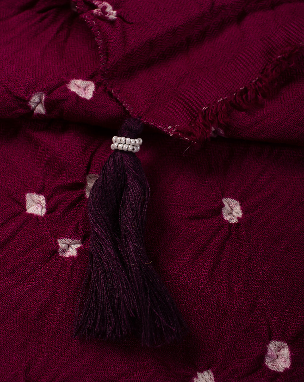 Geometric Bandhani Dobby Rayon Dupatta - Fabriclore.com