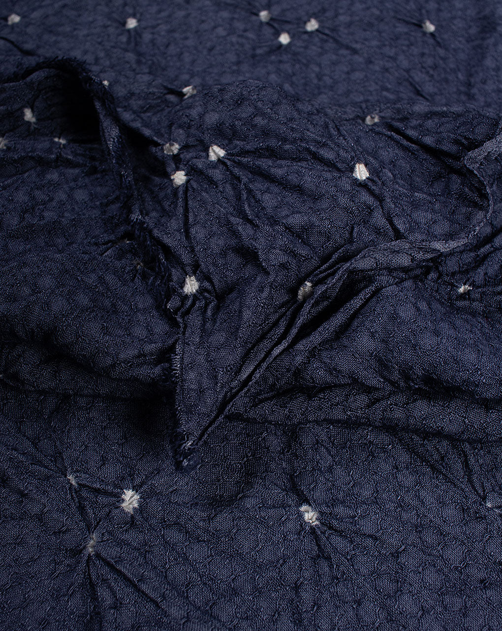 Grey Polka Dots Bandhani Dobby Rayon Dupatta - Fabriclore.com