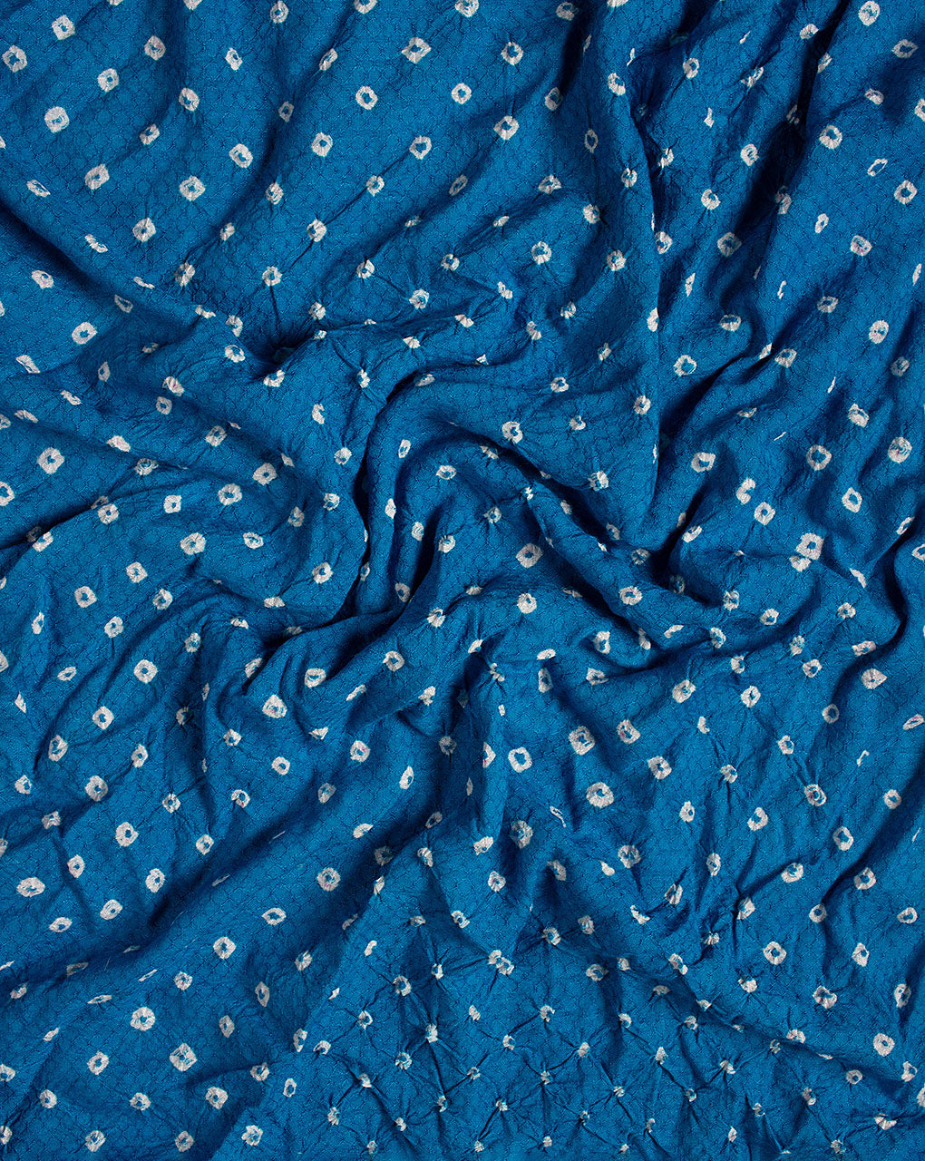 Turquoise Bandhani Dobby Rayon Dupatta - Fabriclore.com