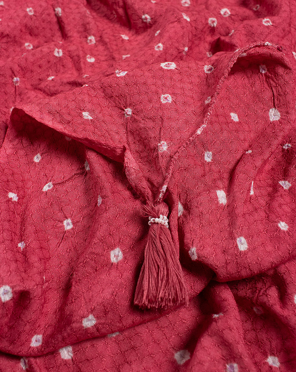Polka Dots Bandhani Dobby Rayon Dupatta