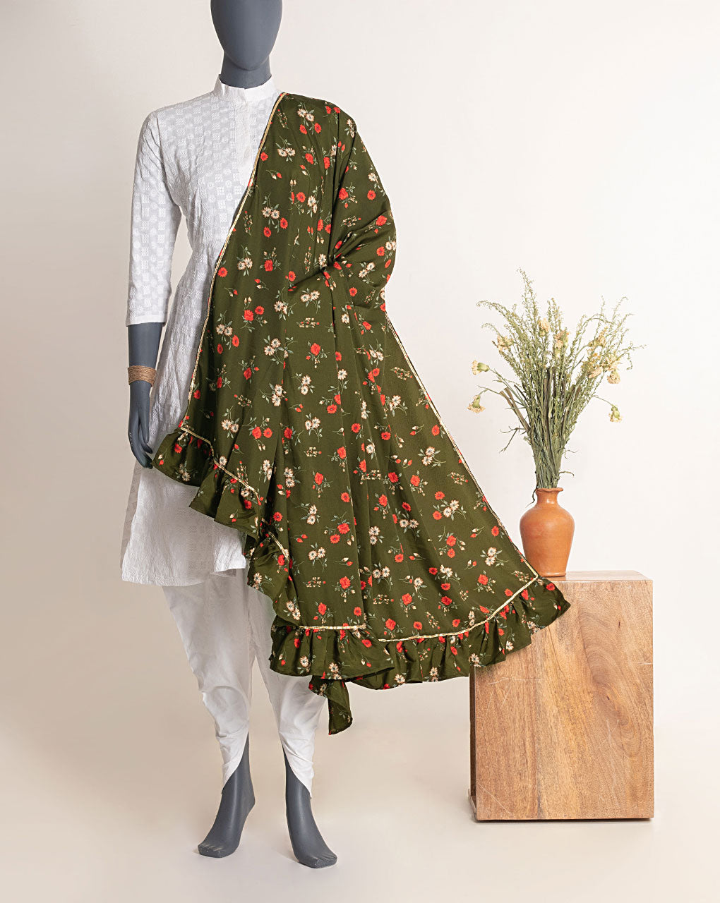 Screen Print Crepe Dupatta