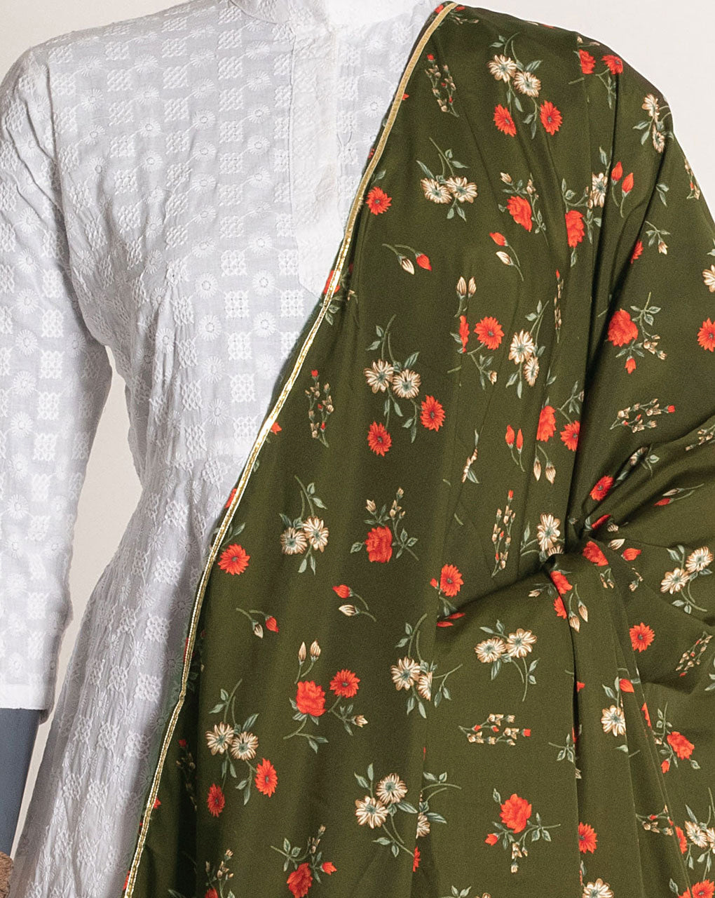 Screen Print Crepe Dupatta