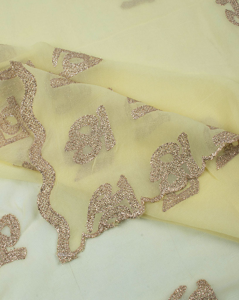Alphabet Zari Embroidered Georgette Dupatta - Fabriclore.com