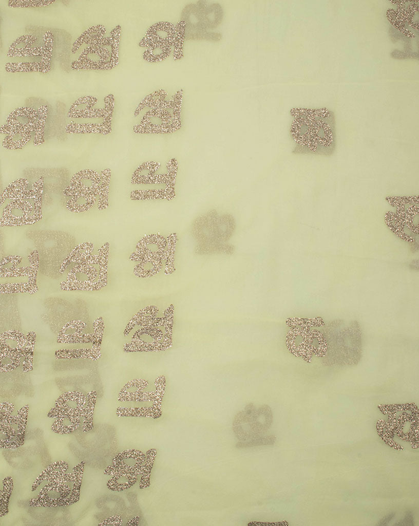 Alphabet Zari Embroidered Georgette Dupatta - Fabriclore.com
