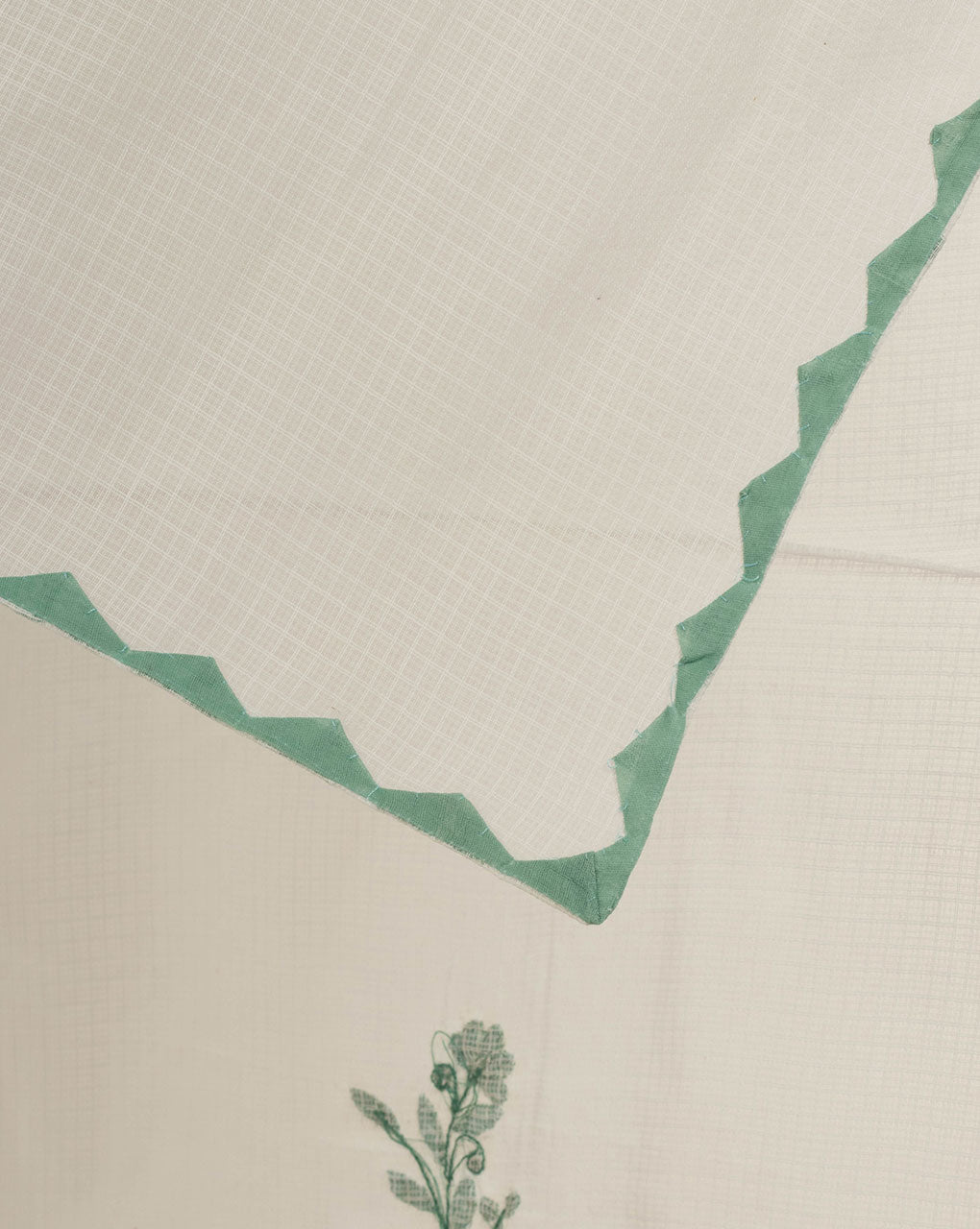 Hand Applique Kota Doria Dupatta - Fabriclore.com