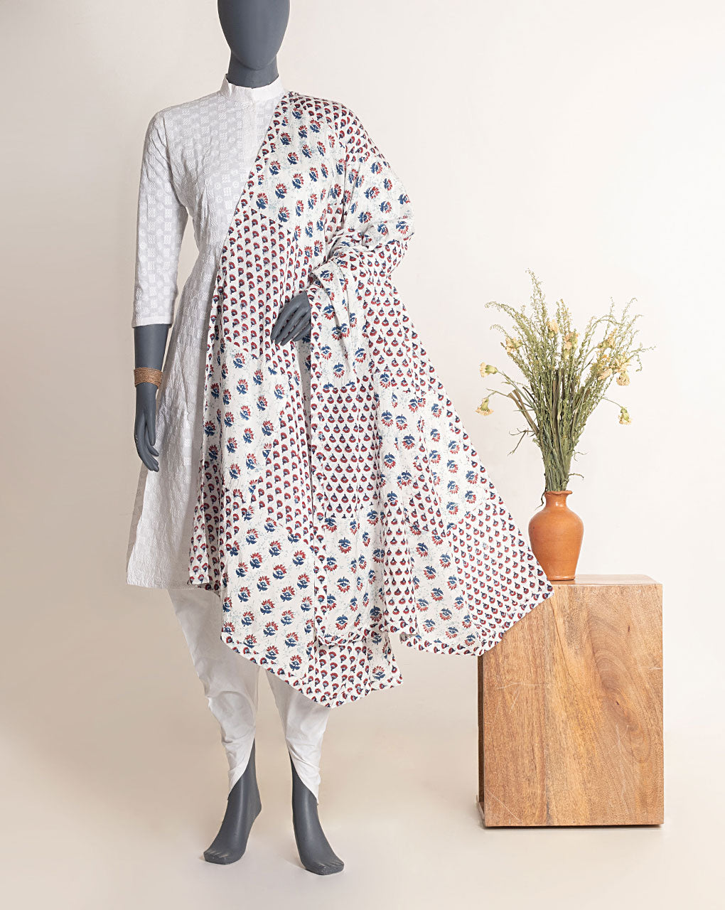Patch Work Hand Block Santoon Dupatta
