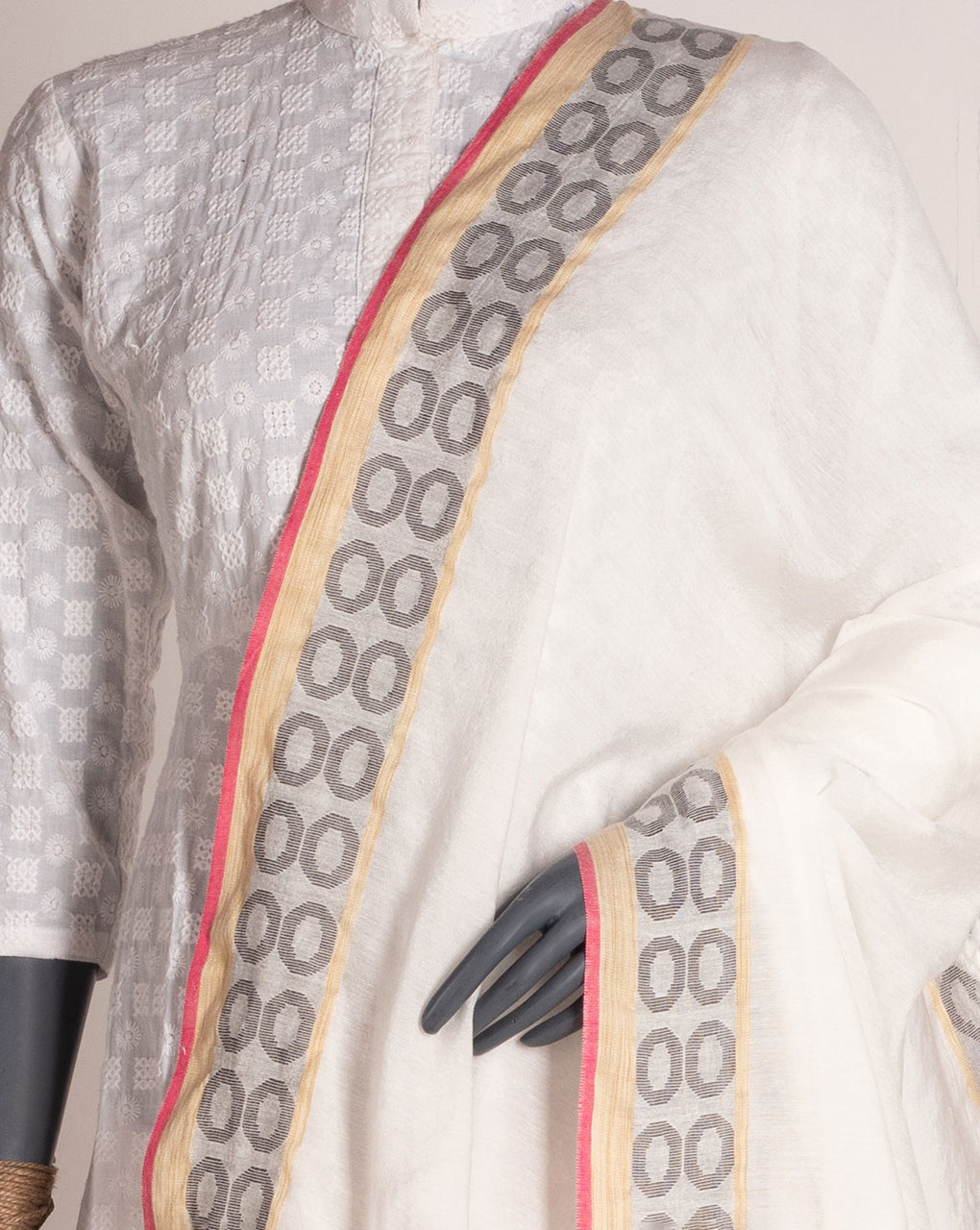 Stripes Bhagalpuri Viscose Dupatta - Fabriclore.com