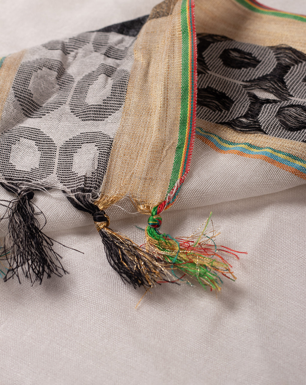 Stripes Bhagalpuri Viscose Dupatta - Fabriclore.com