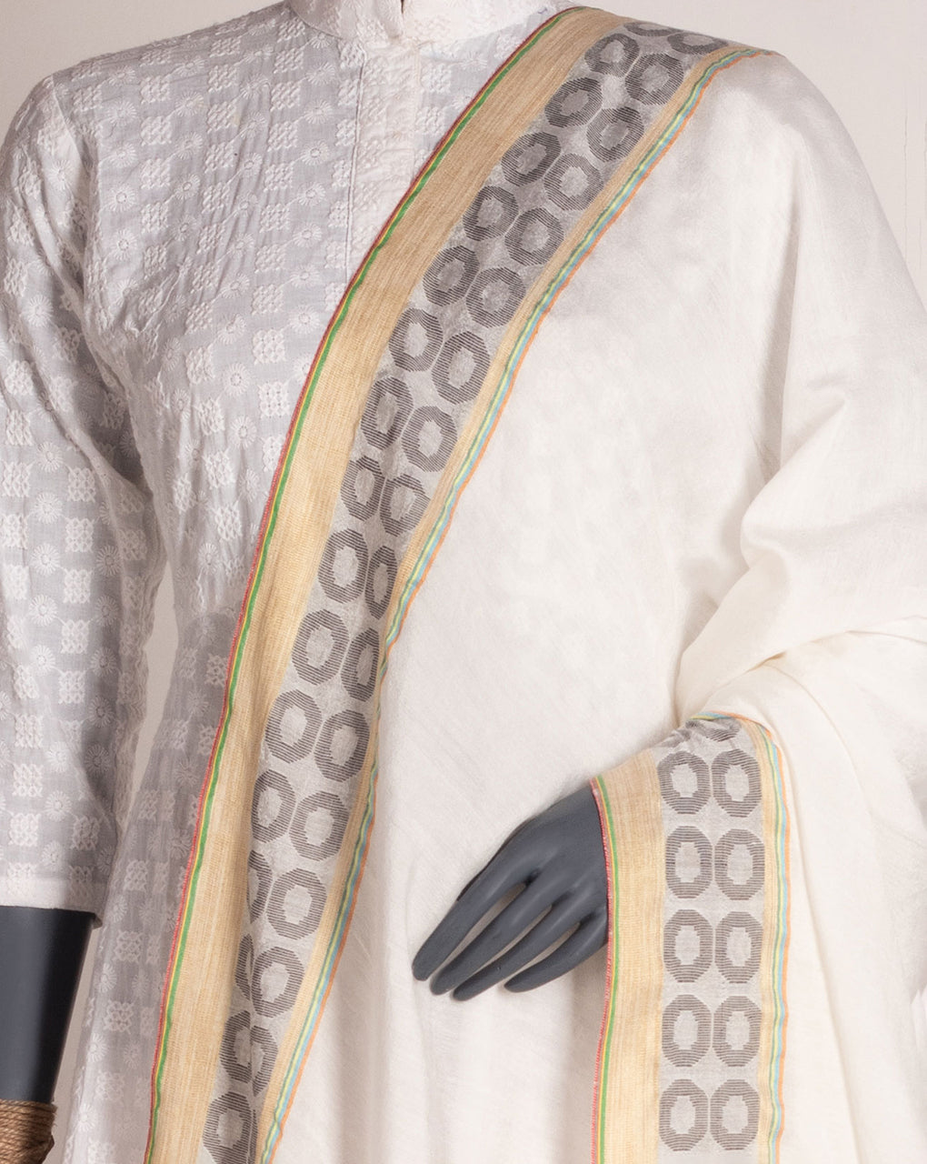 Stripes Bhagalpuri Viscose Dupatta - Fabriclore.com