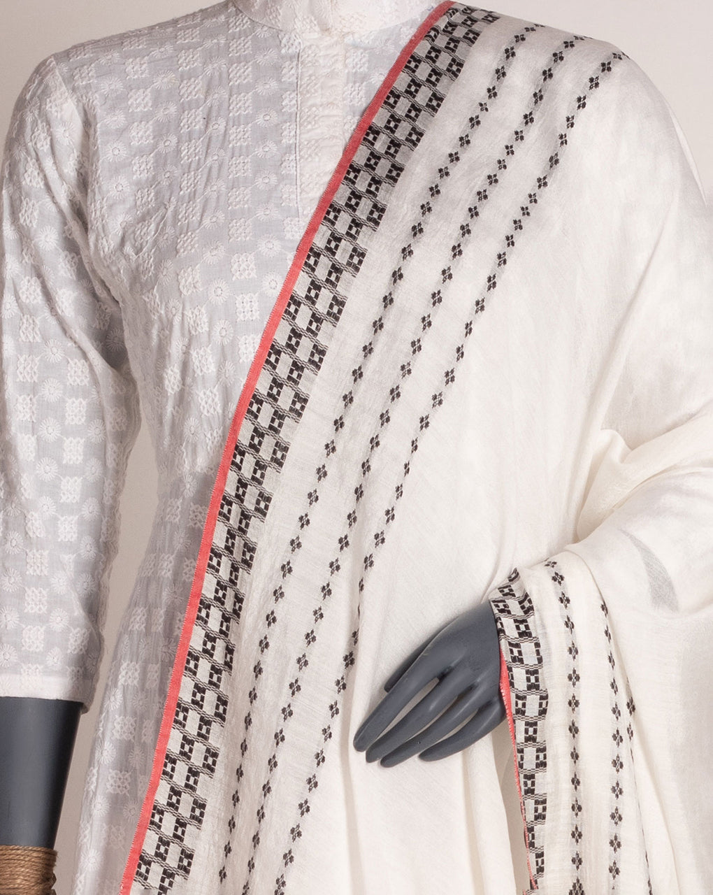 Stripes Bhagalpuri Viscose Dupatta - Fabriclore.com
