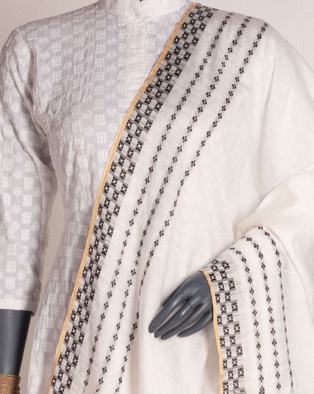 Stripes Bhagalpuri Viscose Dupatta - Fabriclore.com