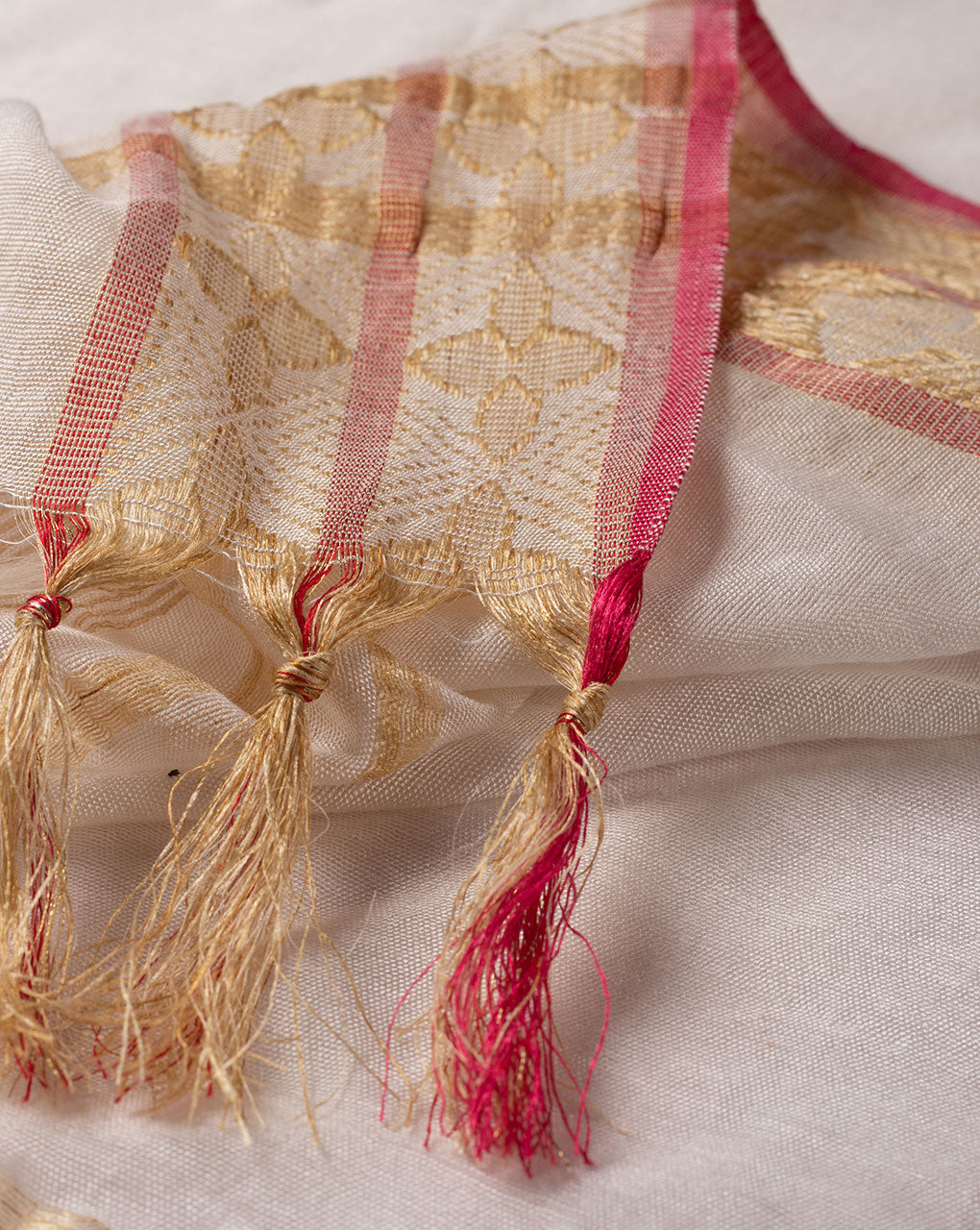 Stripes Bhagalpuri Viscose Dupatta - Fabriclore.com