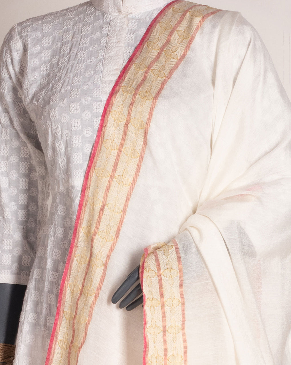 Stripes Bhagalpuri Viscose Dupatta - Fabriclore.com