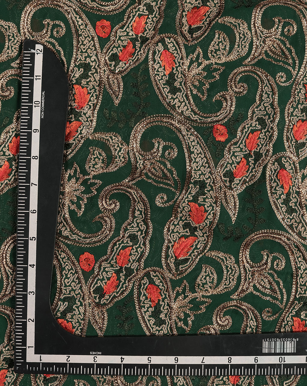 Embroidered Zari Work Viscose Georgette Fabric - Fabriclore.com