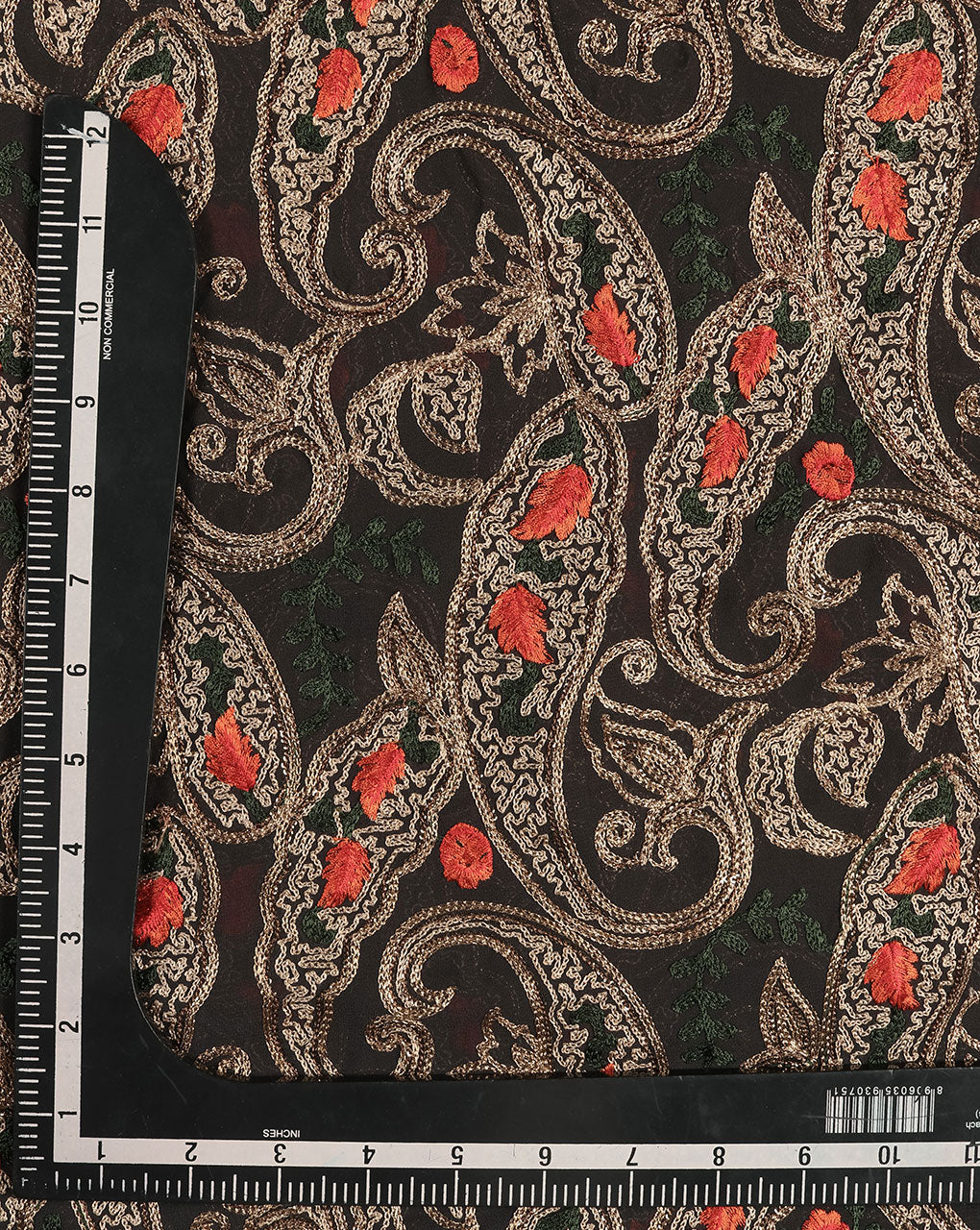 Embroidered Zari Work Viscose Georgette Fabric - Fabriclore.com