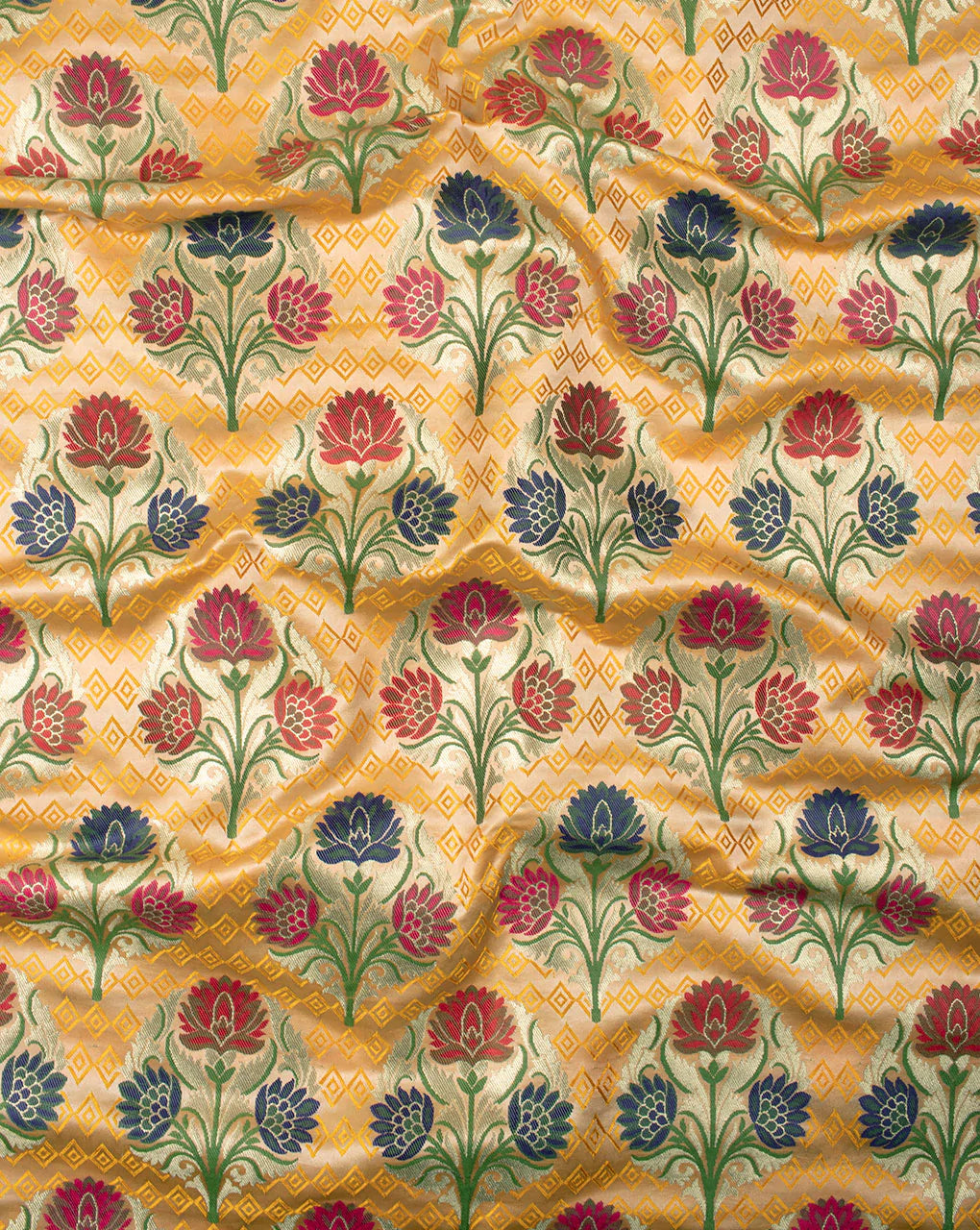 Banarasi Kinkhab Pure Kataan Silk Fabric ( Width 36 Inch ) - Fabriclore.com