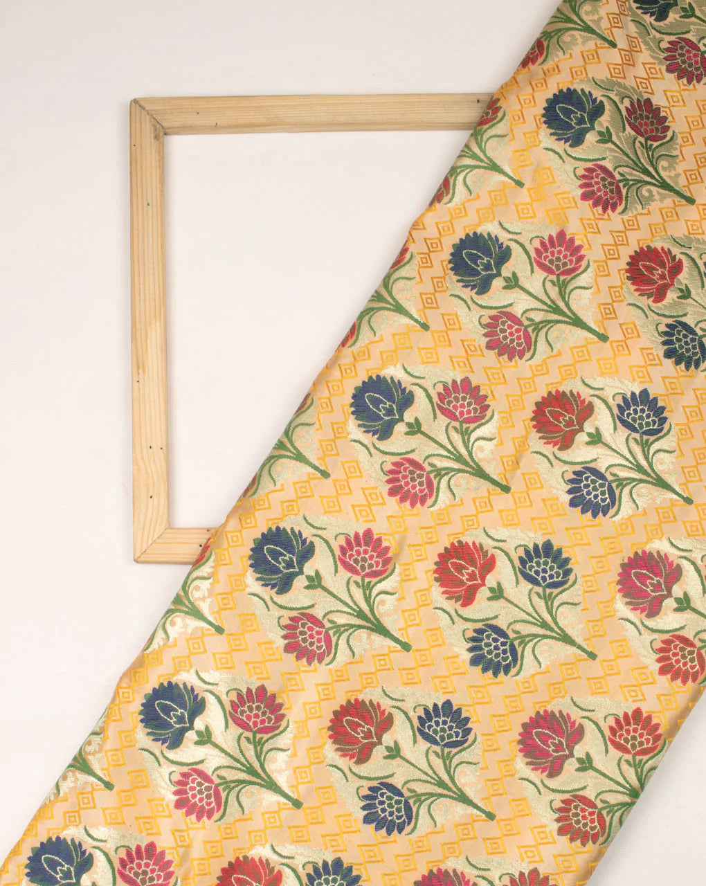 Banarasi Kinkhab Pure Kataan Silk Fabric ( Width 36 Inch ) - Fabriclore.com