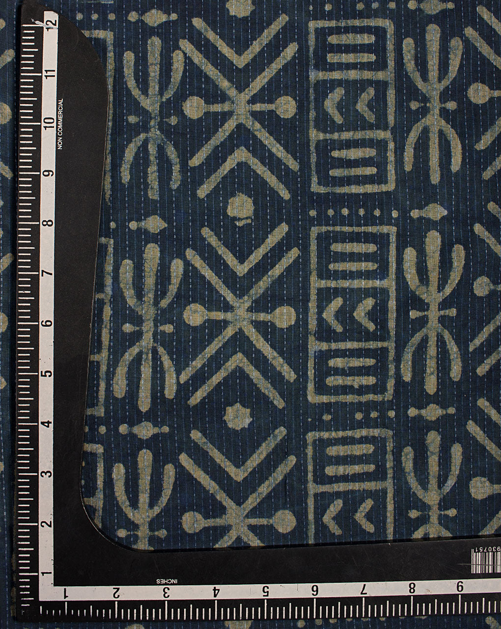 Indigo Hand Block Kantha Cotton Fabric