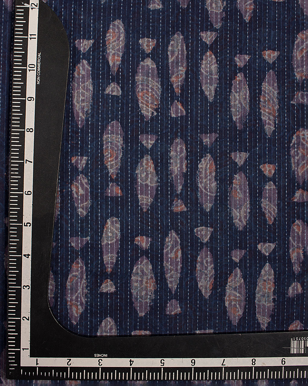 Indigo Hand Block Kantha Cotton Fabric