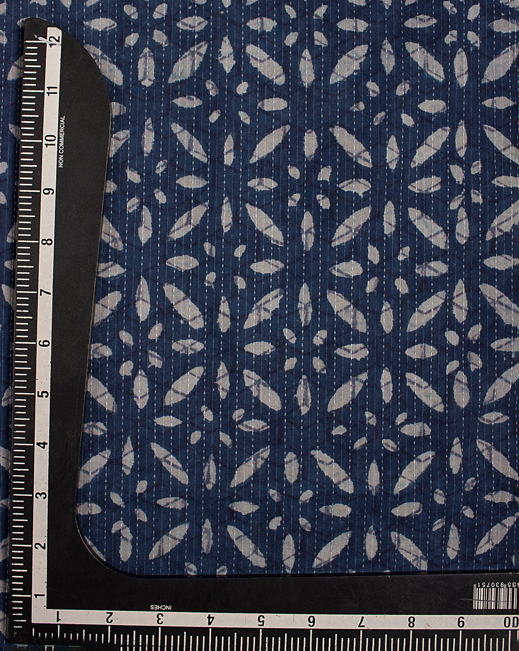 Indigo Hand Block Kantha Cotton Fabric