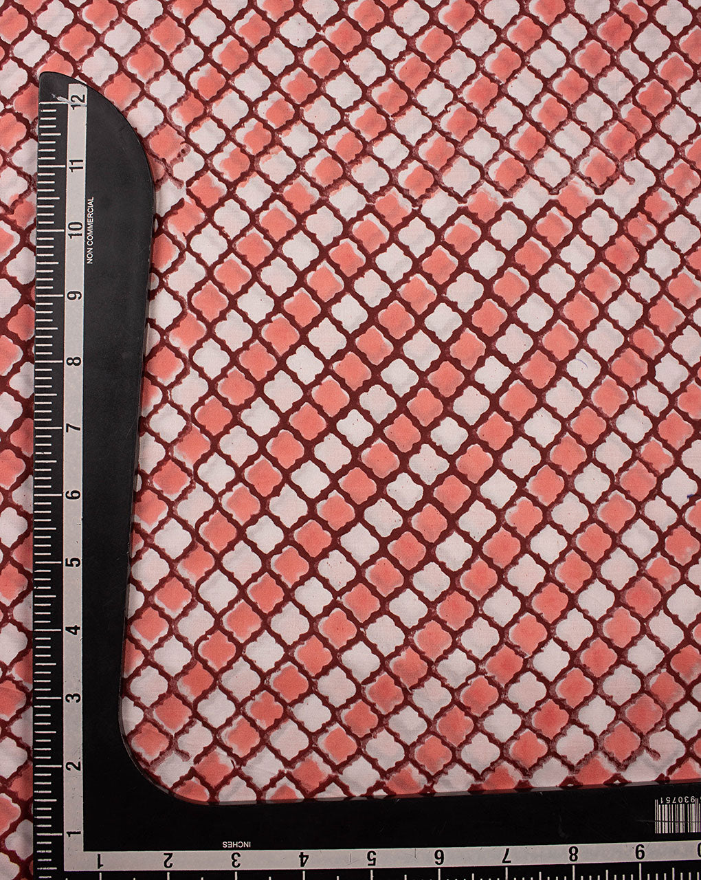 Pink City Theme Hand Block Modal Satin Fabric - Fabriclore.com