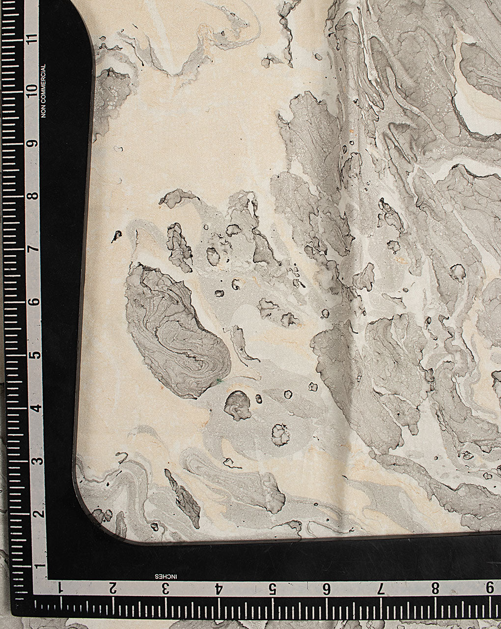 ( Pre Cut 80 CM ) Marble Print Modal Satin Fabric