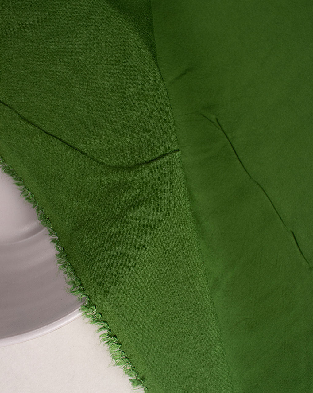 ( Pre Cut 1 MTR ) Green Plain Modal Fabric