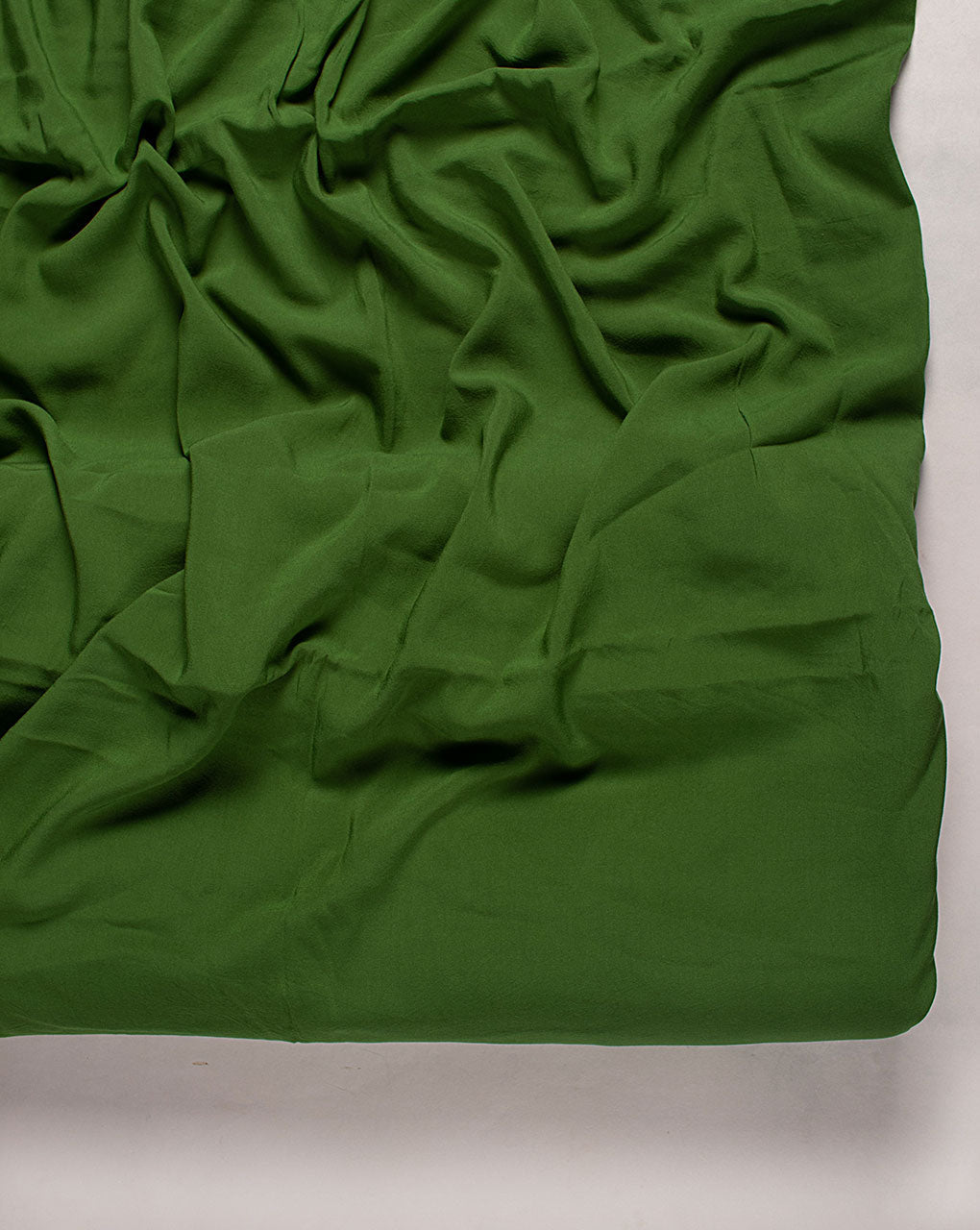 ( Pre Cut 1 MTR ) Green Plain Modal Fabric