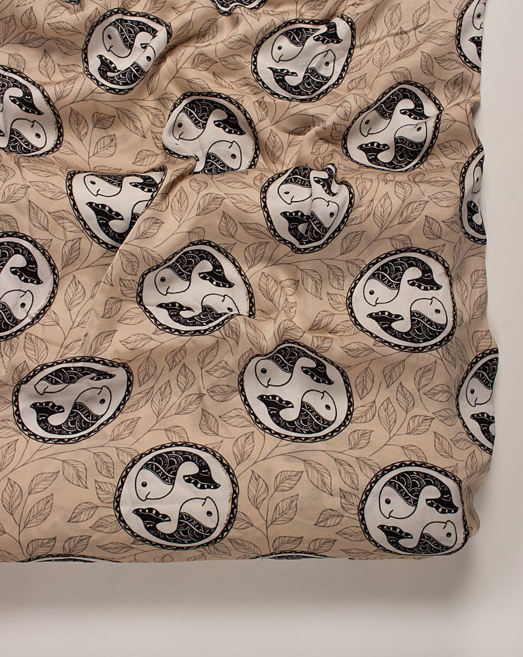Exclusive Madhubani Theme Digital Print Modal Satin Fabric