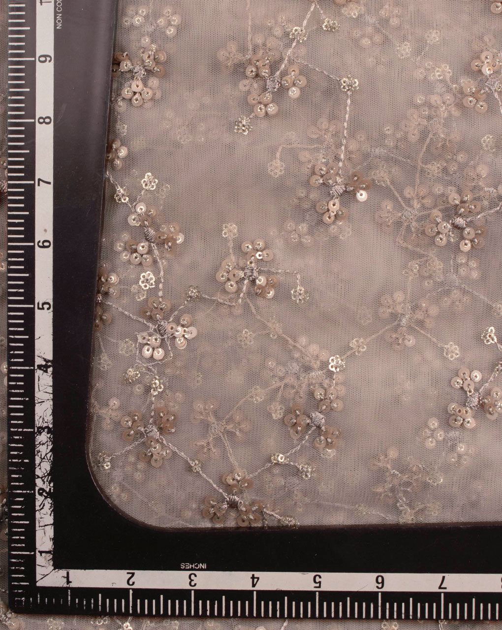 Embroidery Sequins Work Net Fabric - Fabriclore.com