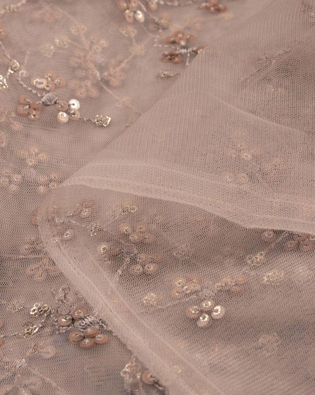 Embroidery Sequins Work Net Fabric - Fabriclore.com