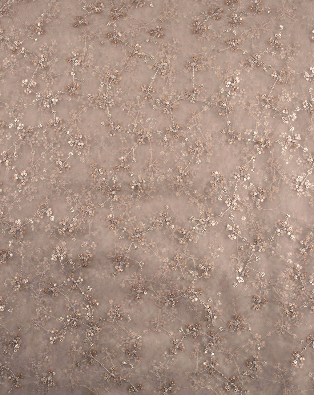 Embroidery Sequins Work Net Fabric - Fabriclore.com