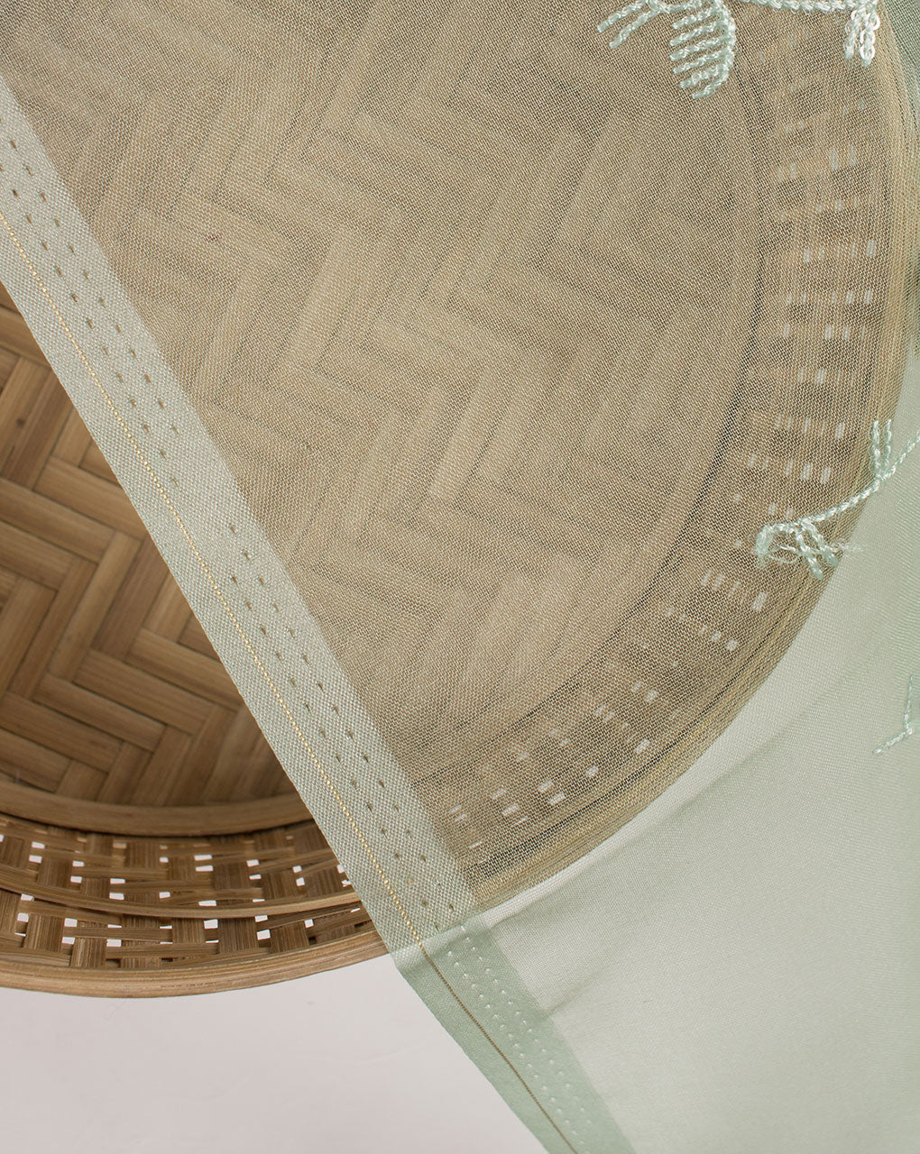 Woven Embroidery Organza Fabric - Fabriclore.com